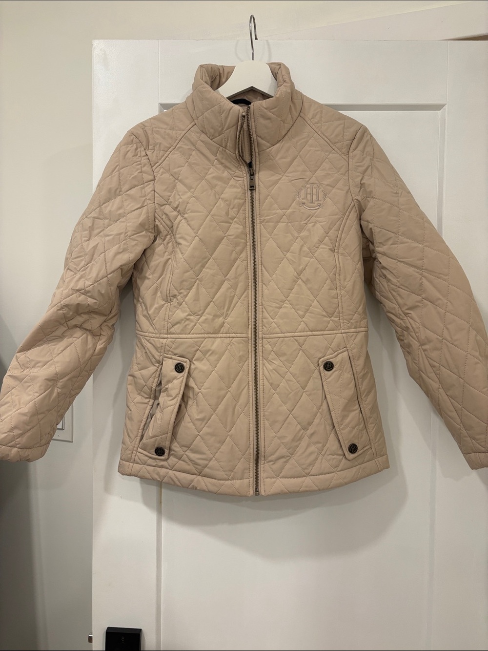 Tommy Hilfiger Light Beige Quilted Puffer Jacket